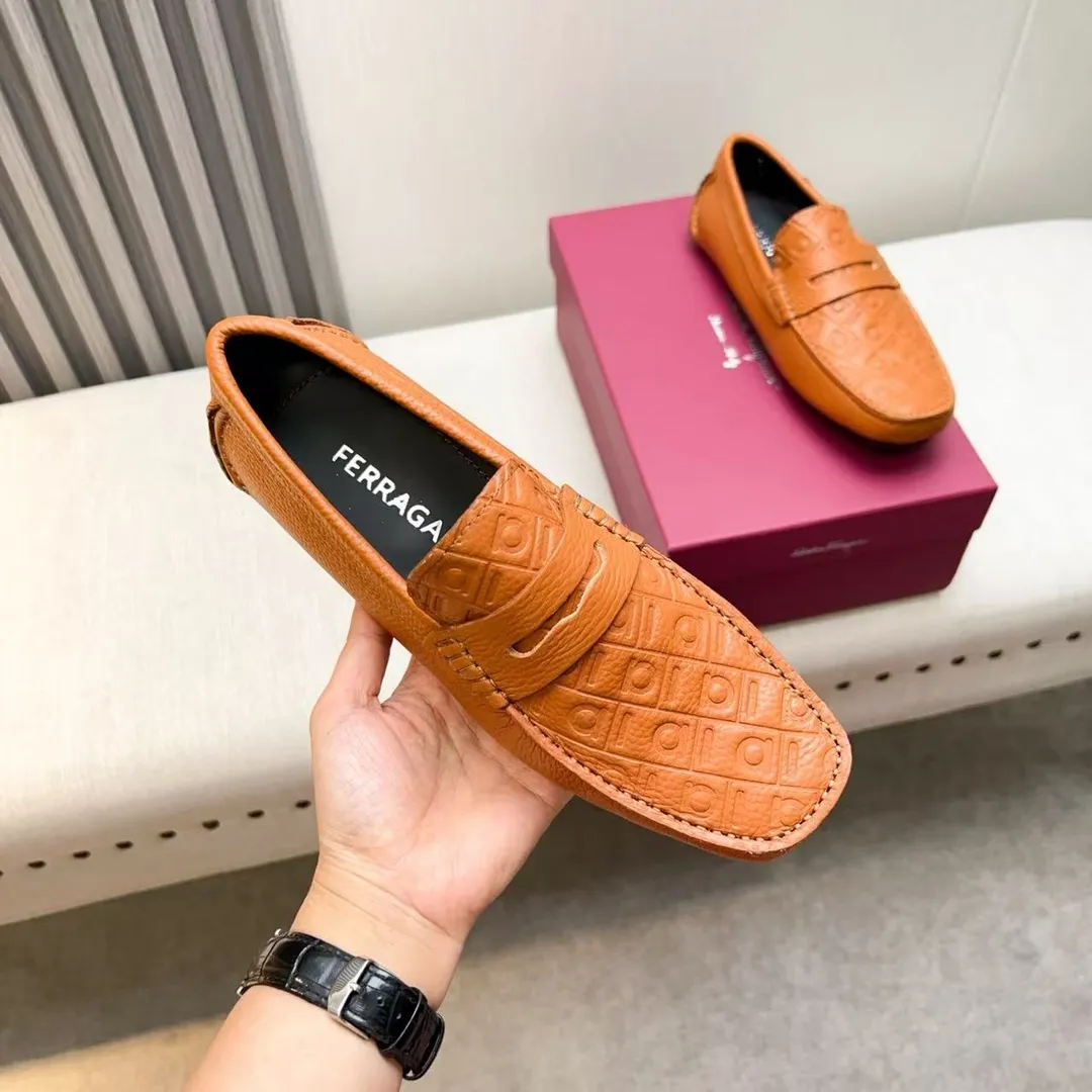 Men's men's shoes 💰620 Ferragamo new high-end quality 🔥 imported lychee pattern ➕ cowhide lining size 38-45